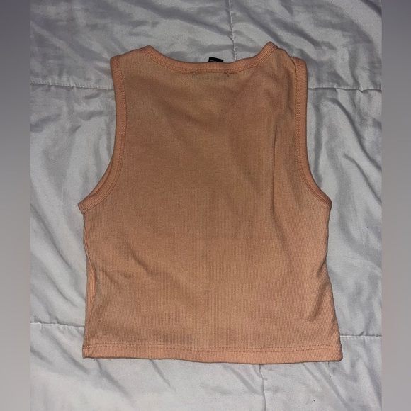 peach button down top from forever 21 - Picture 2 of 2